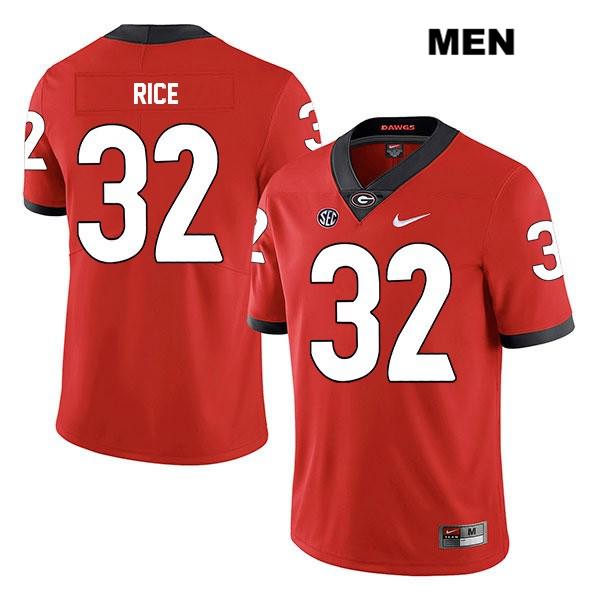 Georgia Bulldogs Men's Monty Rice #32 NCAA Legend Authentic Red Nike Stitched College Football Jersey AOF5256UO